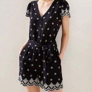 LOFT black eyelet Romper